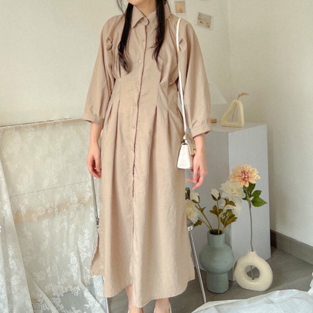 KANON - Merlin Dress - Dress kemeja simple big size / oversize