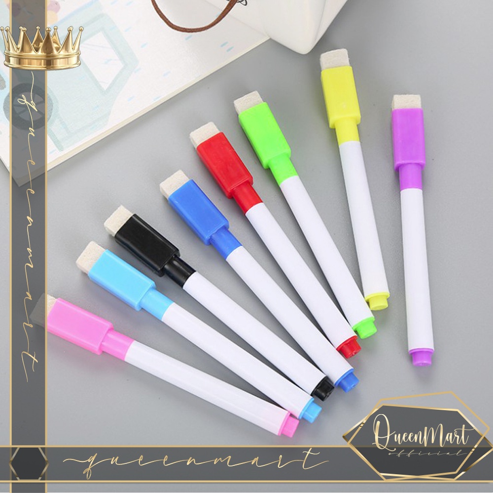 

QMART - Spidol Whiteboard Warna Wipe Clean Dengan Magnet Bisa Dihapus