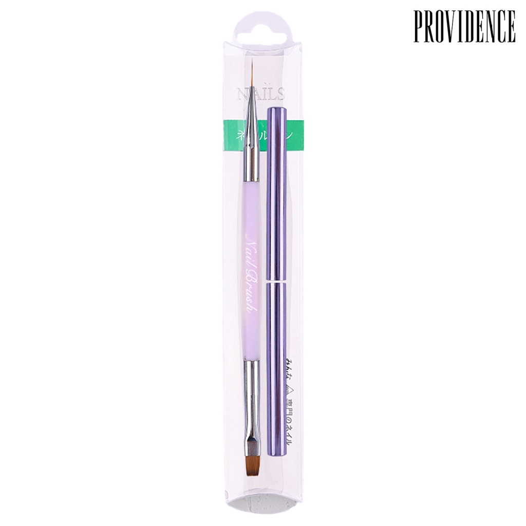 Providence Nail Art Pen Grip Nyaman Batang Akrilik Fleksibel Lembut Bulu Nilon UV Gel Desain Kutek Multifungsi Kepala Ganda Brush Pen Perlengkapan Salon Kuku