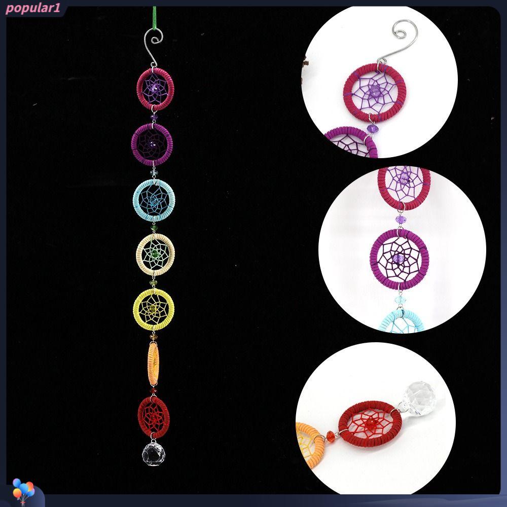 Populer Dream Catcher New Rainbow Mobil Liontin Ornamen Suncatcher Handmade