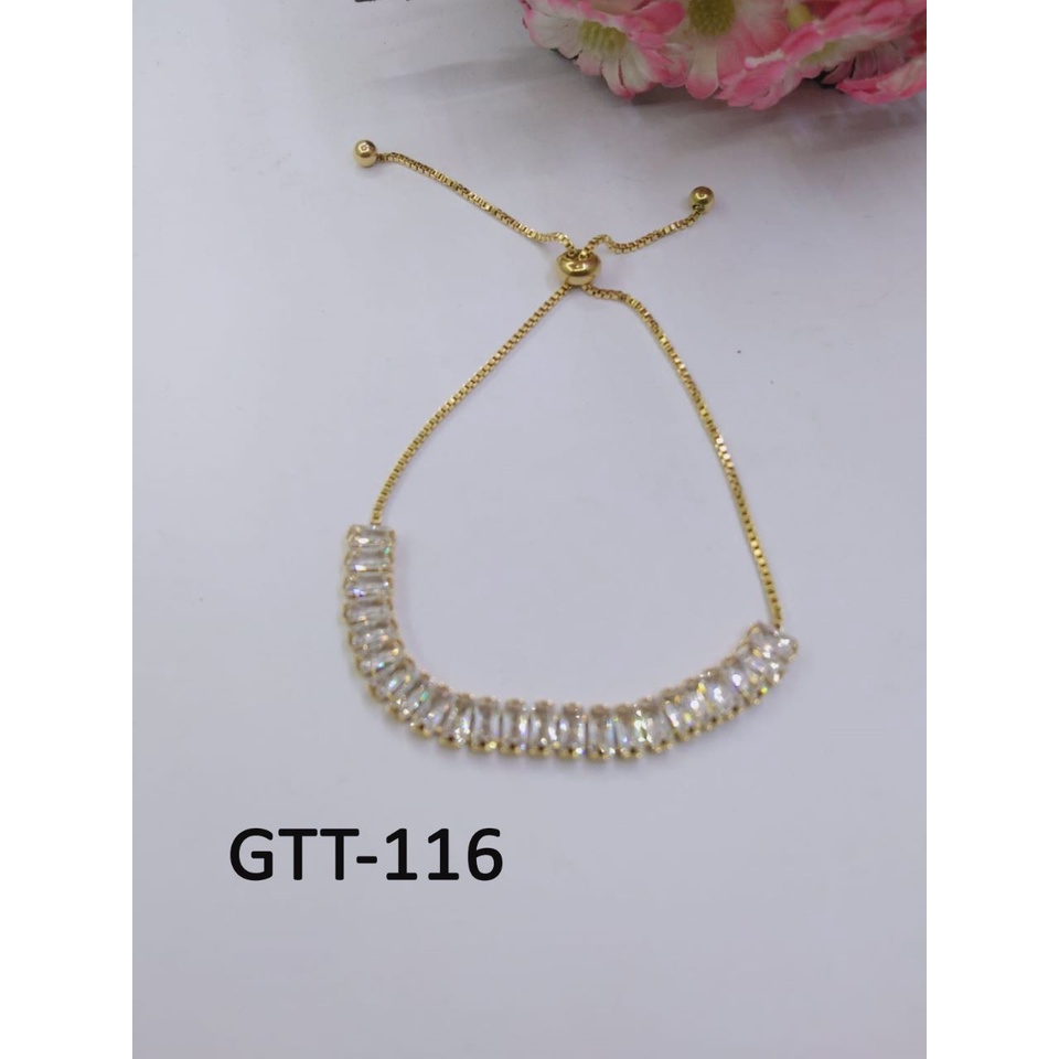 GELANG TANGAN KAKI TITANIUM EMAS GOLD DIAM TERMURAH / DUNIA GELANG