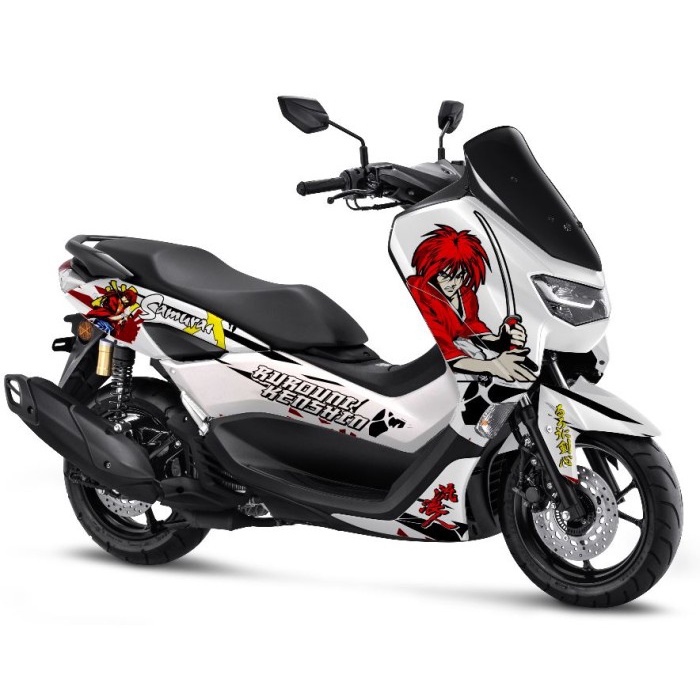 Decal Full Body Nmax Spiderman  OLD / NEW N Max -  Samurai X - Putih, NMAX OLD