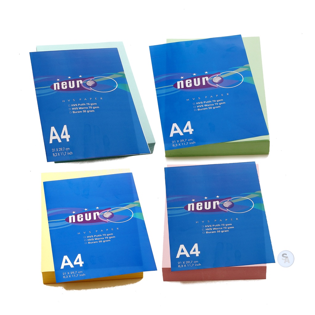 

NEURO - Kertas Foto Copy Warna A4 70gsm - Pack