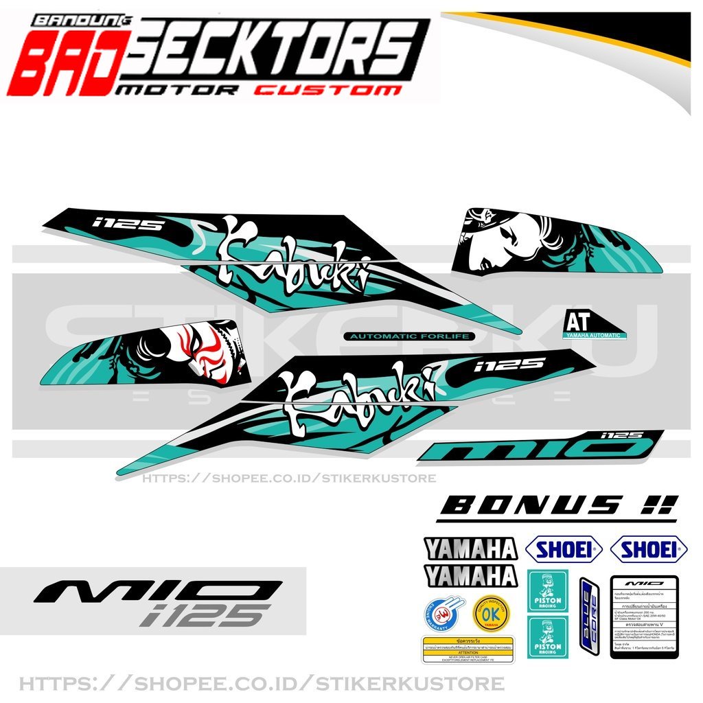 MIO i 125 STOCK DECALS / STRIPING MIO M3 /Z / 125