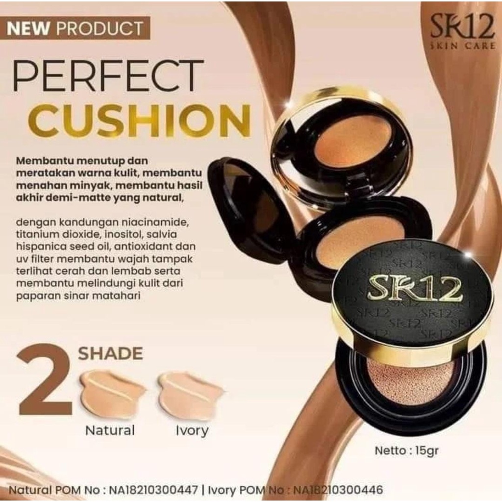 HERBAL SKINCARE SR12 ORIGINAL || PERFECT CUSHION SR12 / FULL COVERAGE / OIL CONTROL &amp; LONG LASTING / MENGANDUNG SPF 30