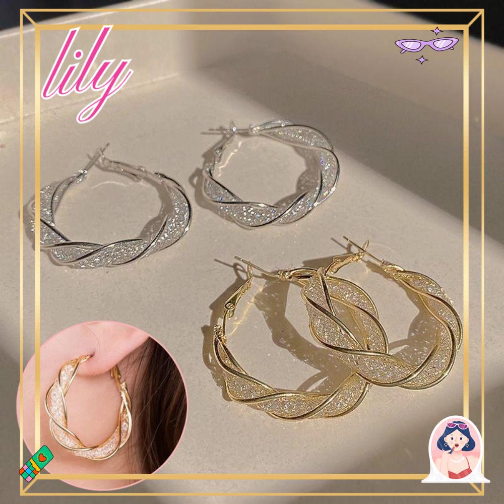 Lily Twist Earrings Perhiasan Pernikahan Perhiasan Fashion Untuk Wanita Gadis Anting Hoop