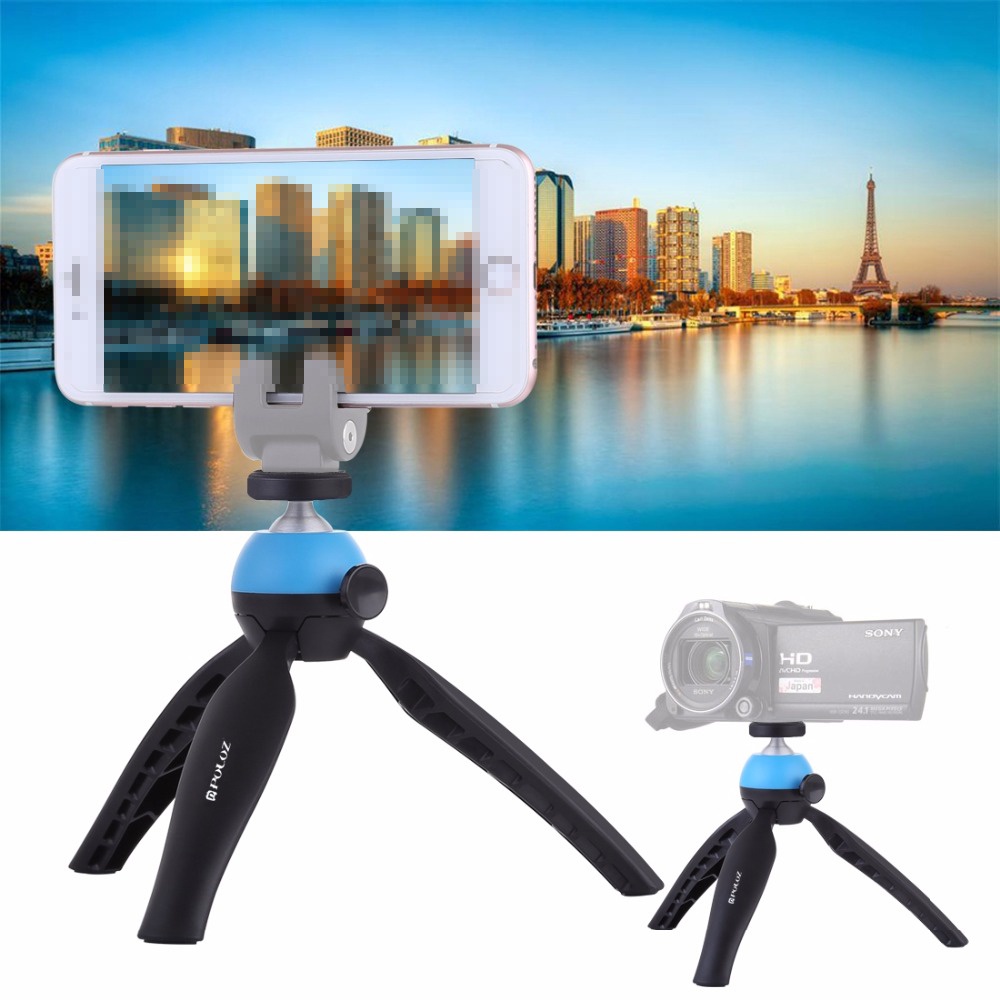 Pocket Mini Tripod Mount Dengan Ball Head &amp; Phone Clamp 360derajat Untuk Smartphone