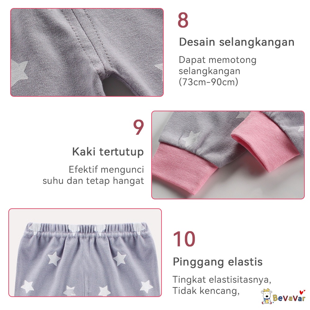 BEVAVAR 0-2 thn Setelan  piyama anak perempuan / 1 set piyama Kapas murni baju anak bayi  perempuan import