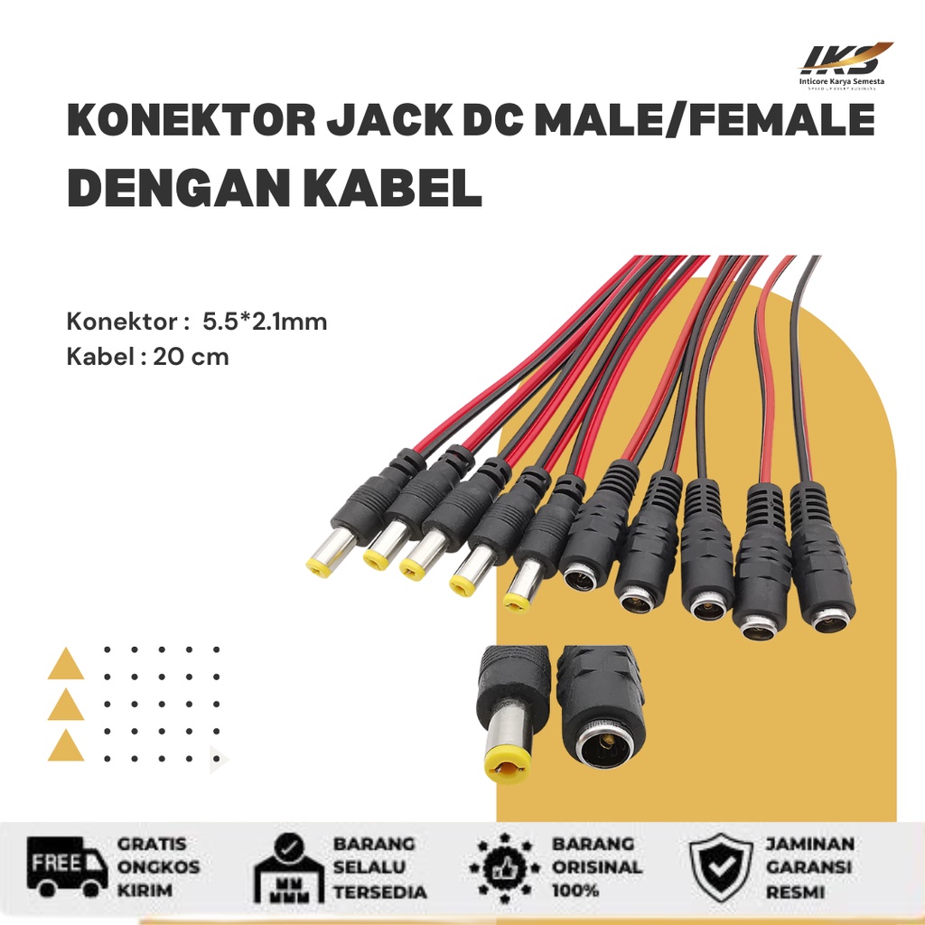 Konektor CCTV Jack DC Małe Female