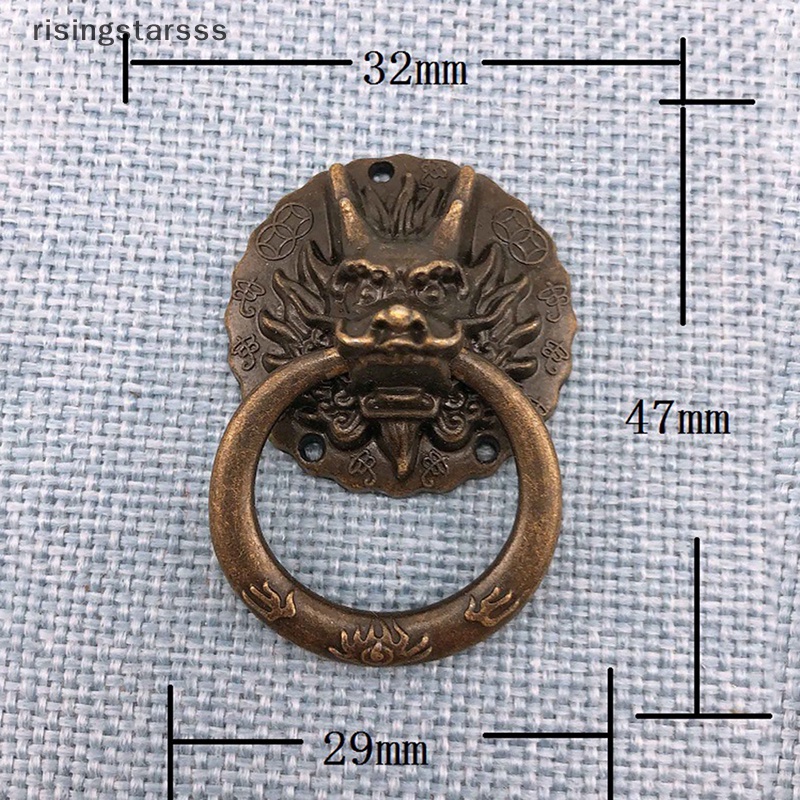 Rsid Span-new 10Pcs Vintage Dragon Head Furniture Pintu Tarikan Gagang Knob Lemari Cincin Handle Jelly
