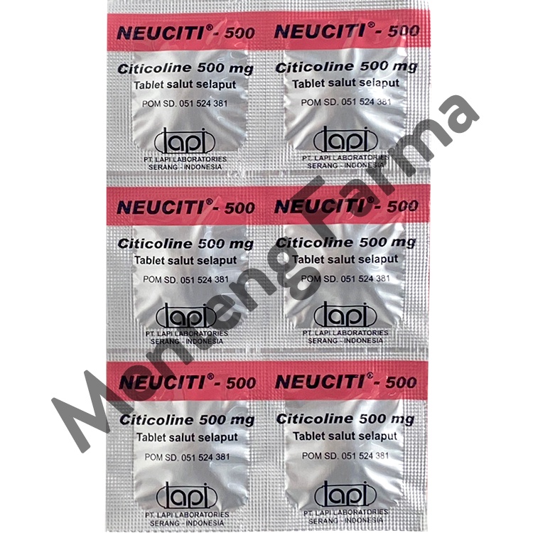 Neuciti 500 mg 6 Tablet - Suplemen Kesehatan Daya Ingat dan Kognitif