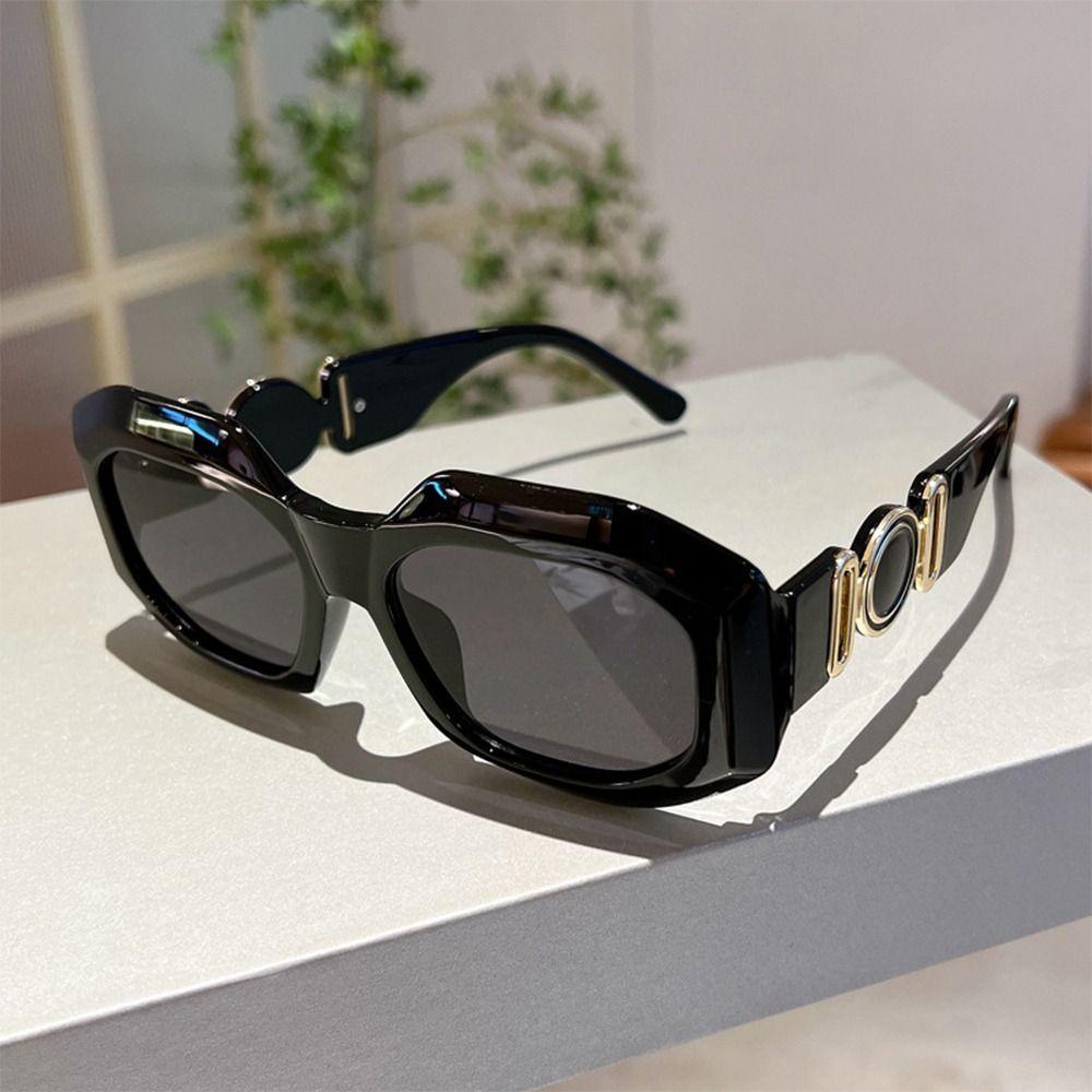 R-flower Oversized Sunglasses Untuk Pria Dan Wanita Fashion Gradient Irregular Polygonal Frame Shades