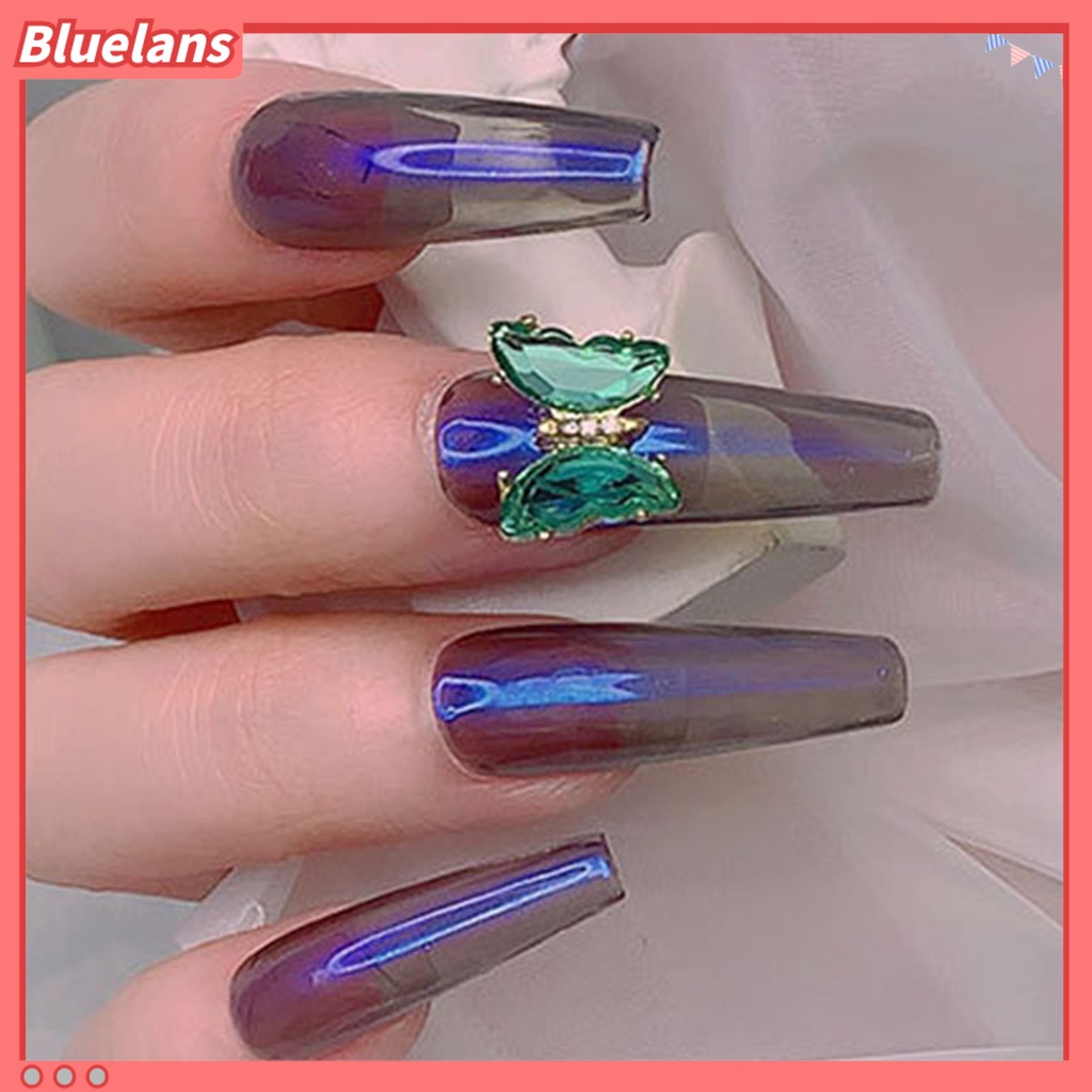 [BLM] 5pcs /Set Kuku Ornamen Kupu-Kupu Penembus Es 3D Colorful Shiny Manicure Crystal Butterfly Untuk Kecantikan