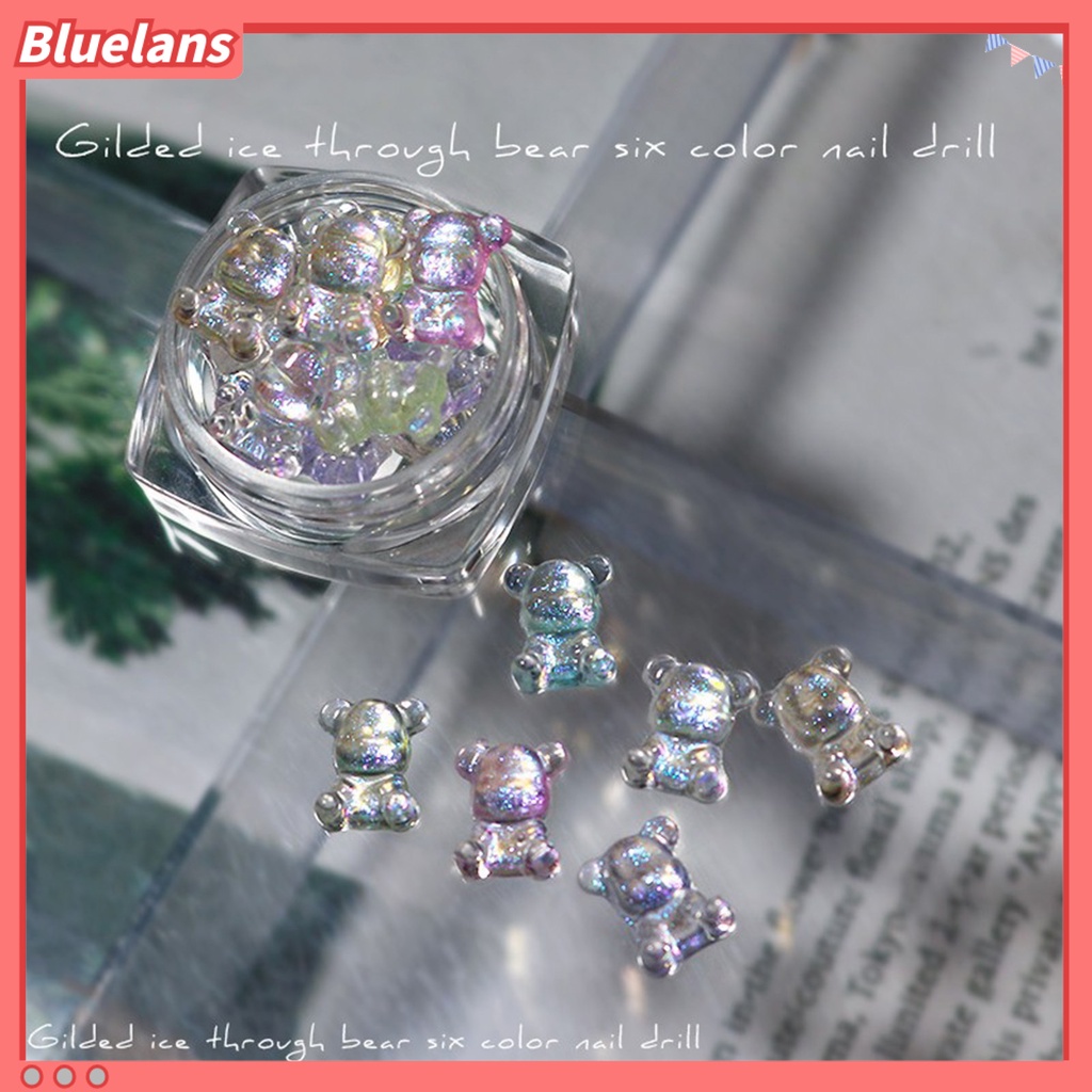 [BLM] 50pcs /Set Ornamen Kuku Efek Mengkilap Penembus Es Tembus Fashion Polish UV Gel Manicure Aksesoris Untuk Perempuan