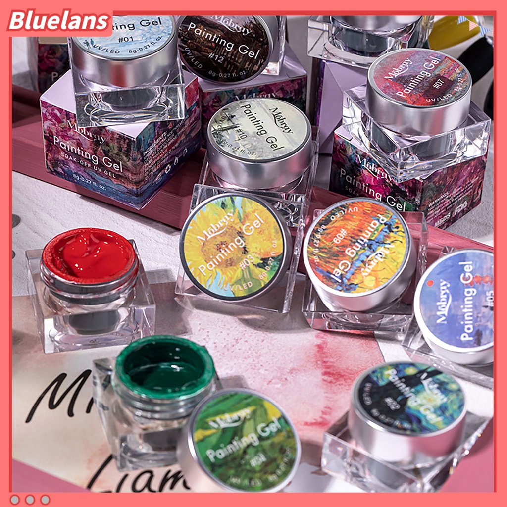 [BLM] 8g Manicure Painted Glue Bahan Aman Tahan Air Krim Kutek Cat Dicat Fototerapi Lem Manicure Polish Gel Perlengkapan Kuku
