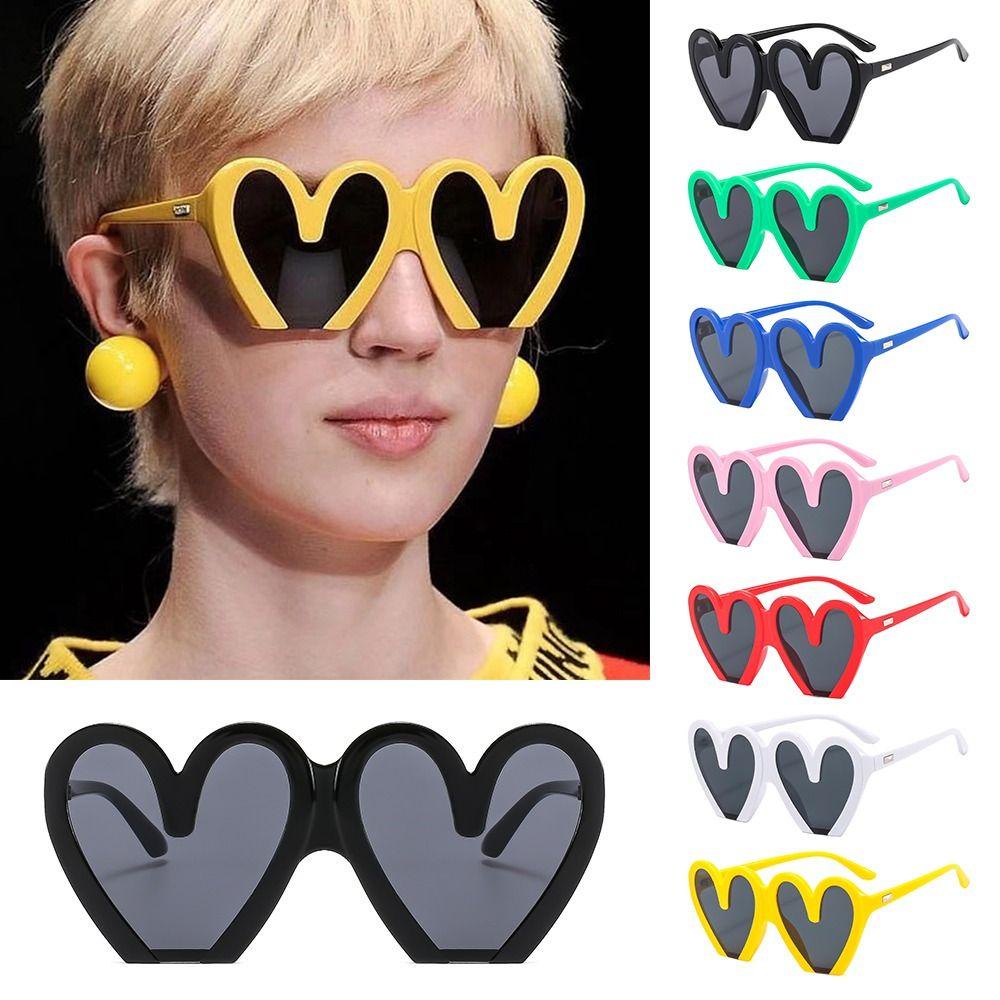 R-flower Heart Sunglasses Untuk Wanita Vintage Aksesoris Kostum Halloween Nuansa Keren