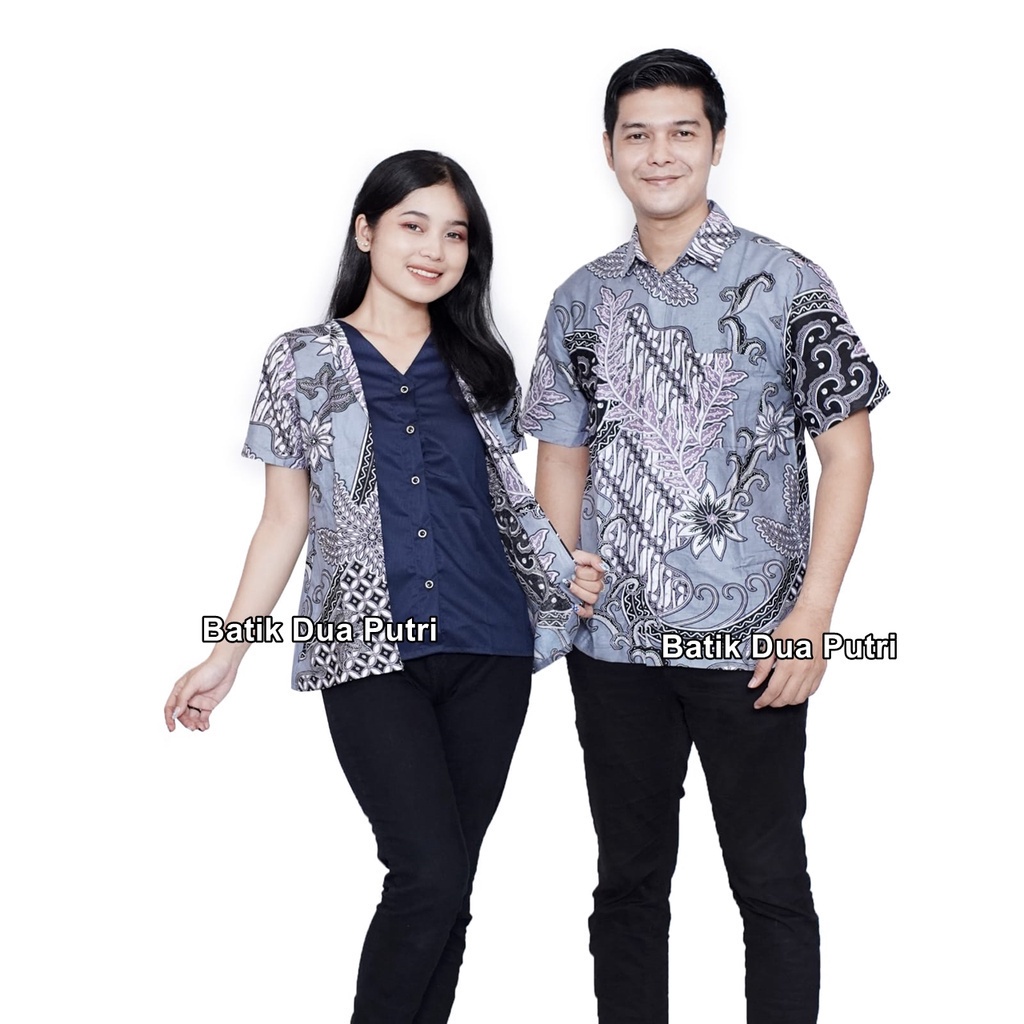 Batik Wanita Modern Kemaja Pria Couple Trendy Batik Dua Putri-manggis