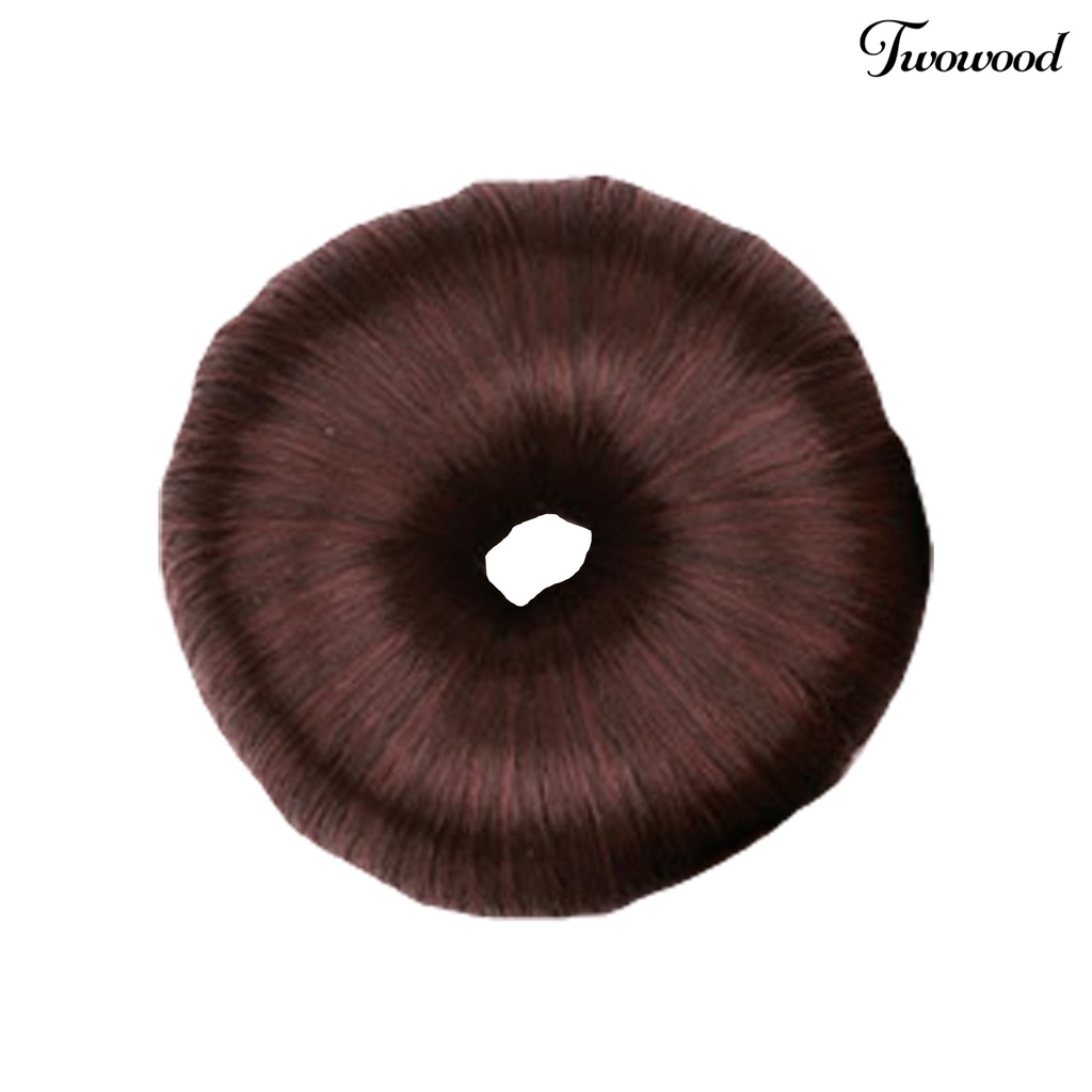 Twowood Hair Ring Bagus Elastis Gaya Rambut Memperbaiki Resin Wig Rambut Donat Untuk Wanita