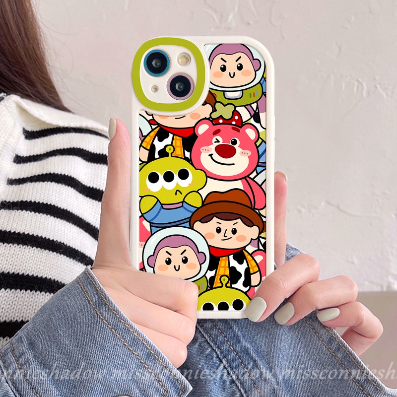 Casing StellaLou Kartun Untuk Oppo A55 A76 A58 A78 A17 A96 A57 A95 A16 A54 A15 A5s A16K A12 A17K A53 A9 A5 A7 A74 A3S A31 Reno 8T 7Z 8 5 7 A16E A77s A92 A1K Beruang Strawberry Lucu Manyo