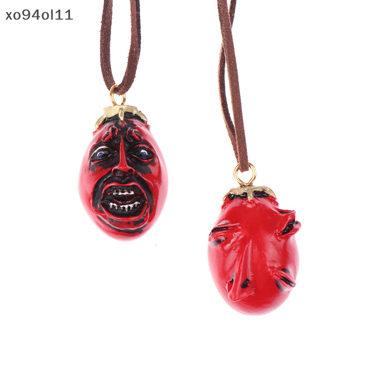 Xo 1Pc Halloween Devil's Heart Charm Kalung Cosplay Liontin Resin Perhiasan Craft OL