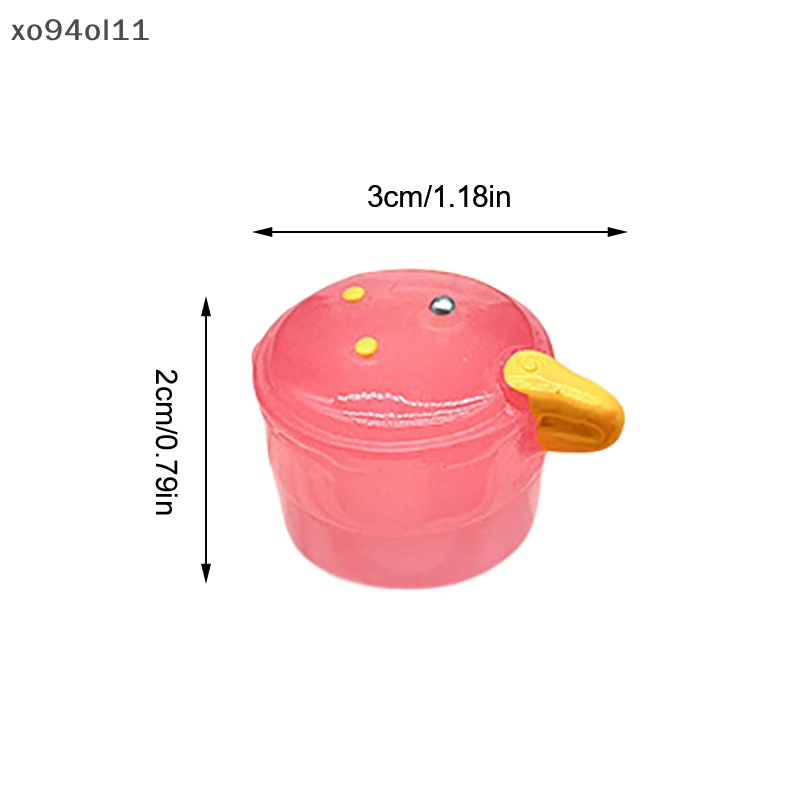 Xo 2Pcs Luminous Pressure Cooker Ornamen Warna Pot Micro Landscape Dekorasi Rumah Boneka Miniatur Mainan OL