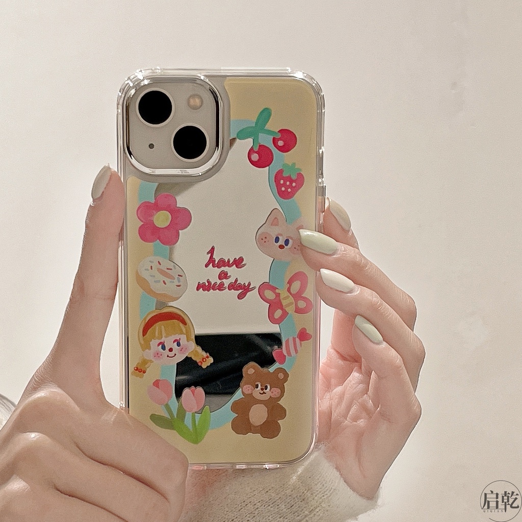 Cocok Untuk Iphone14 Pro Max iPhone Phone Case Permukaan Cermin Kamera Perlindungan Shockproof Kuat Kompatibel Dengan Iphone13 13pro 13prm iPhone 11 7Plus 8Plus Xr XS 12 Pro Max Phone Case