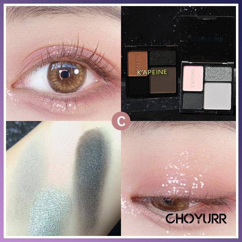 【COD】K'APEINE Eyeshadow Gaya Punk 4 Warna Matte Pearly Eye Shadow   Berasap Tahan Lama -CH