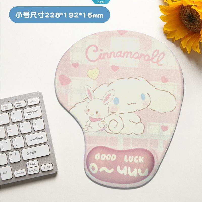 Sanrio Kawaii Hitam Kuromi 3D Kartun Lucu Mouse Pad Kreatif Kartun Memory Foam Pelindung Pergelangan Tangan Laptop Mouse Pad [ZK]