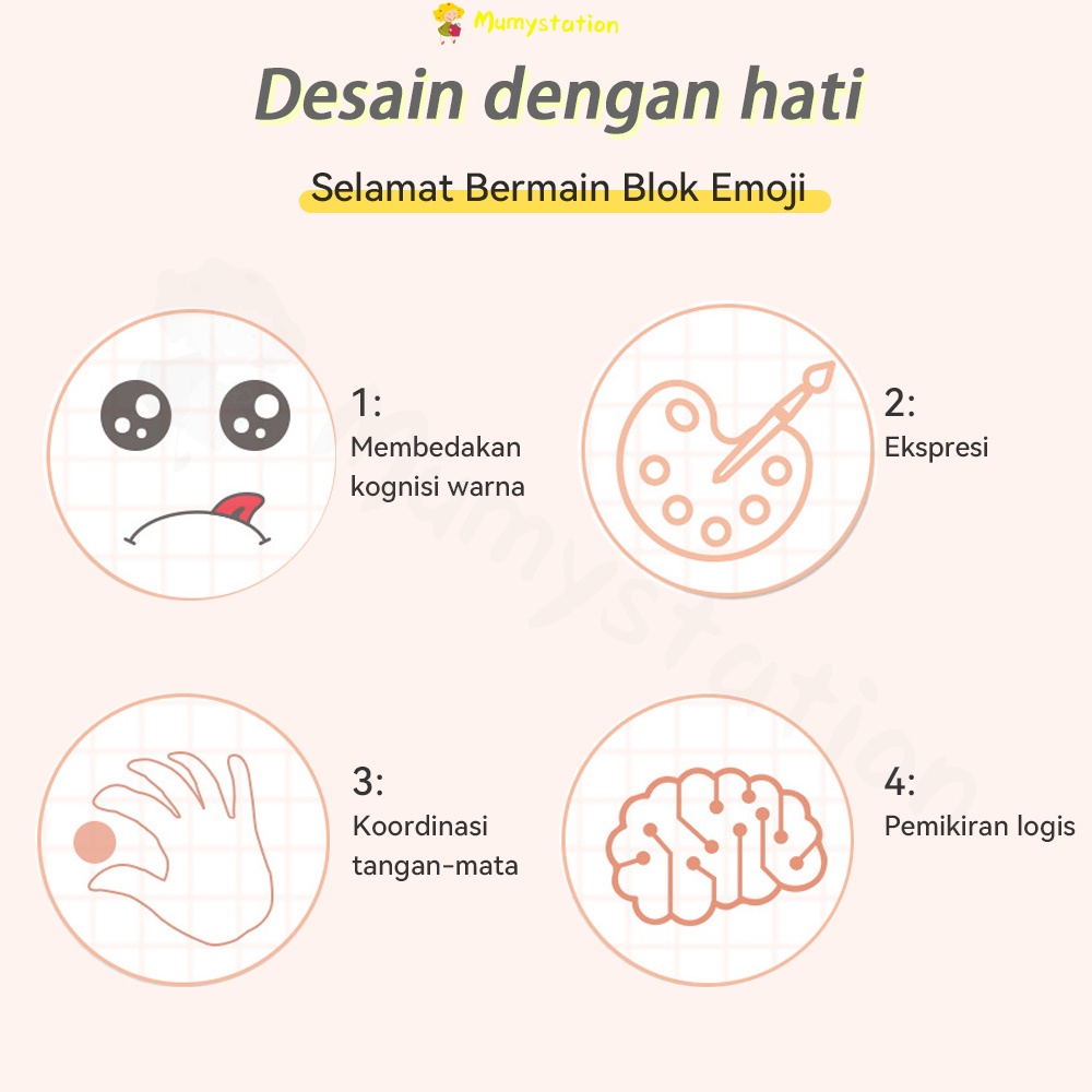 Mumystation Mainan Face Changing Cube Family Game Puzzle Anak Mainan Edukasi