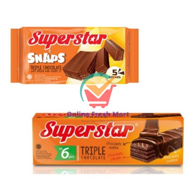 

Superstar Snaps Wafer Salut Triple Chocolate - Online Fresh Mart Denpasar