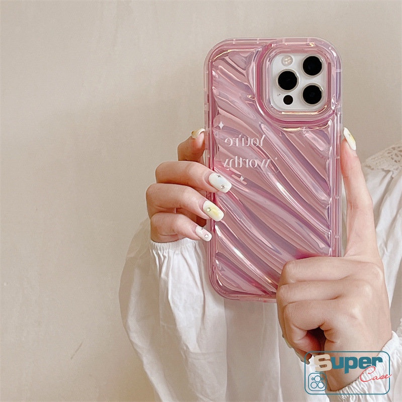 Kreatif 3D Stereo Kerut Lucu Simple Smile Case Kompatibel Untuk IPhone 7plus7 8 6 6S Plus XR 11 13x14 12 Pro MAX XS MAX SE 2020 Dazzle Color Letter Laser Card Soft Case