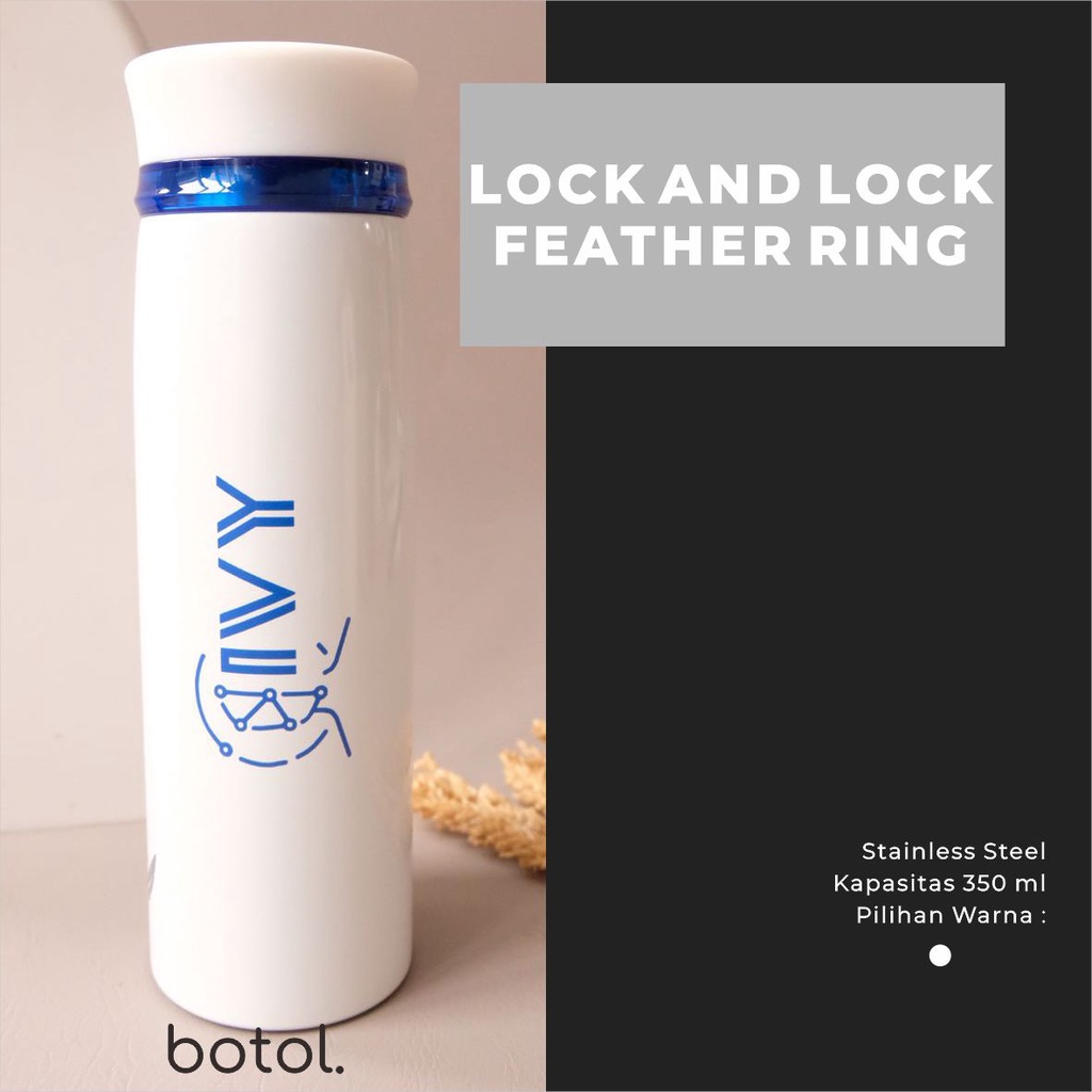 Lock & Lock Feather Light Ring Vacuum Tumbler 350 ML Original Lock & Lock/ Botol Minum Lock and Lock