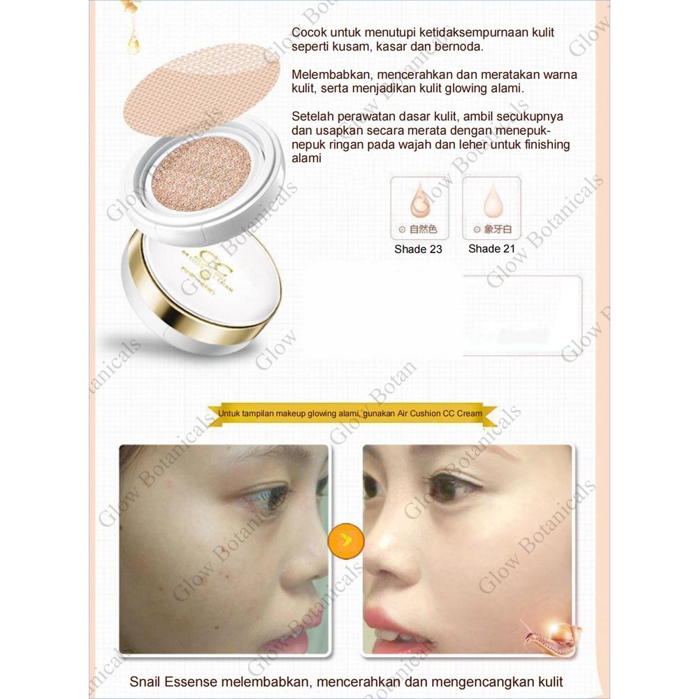 [BISUTANG] AIR CUSHION CC CREAM AQUA BLEMISH 15g DENGAN SNAIL ESSENCE - FINISHING GLOWING ALAMI, MEN