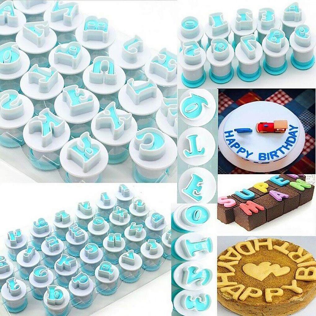 Cetakan Biskuit Cetakan Kue Kering Fondant Press Stamp Mold Pastry Template Alat Baking Nomor