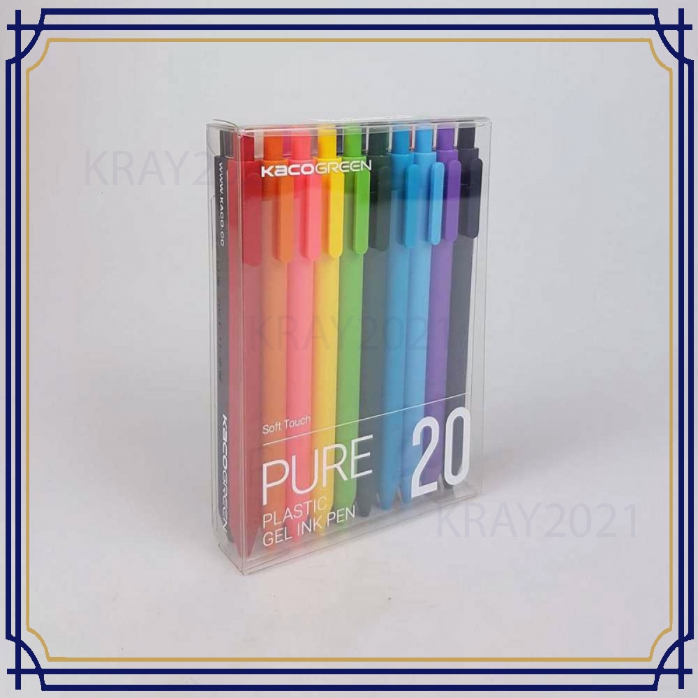 PURE Candy Gel Pen Pena Pulpen Bolpoin 0.5mm 20PCS (Colorful Ink) -AT961