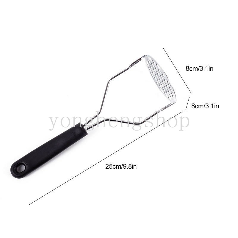 Stainless Steel Potato Masher Manual Press Buah Puree Penghancur Bawang Putih Parutan Kentang Lumpur Ricer Gadget Dapur