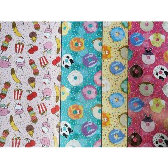 Kertas Kado murah merek KIKY Motif Fancy Lucu [50 lembar]