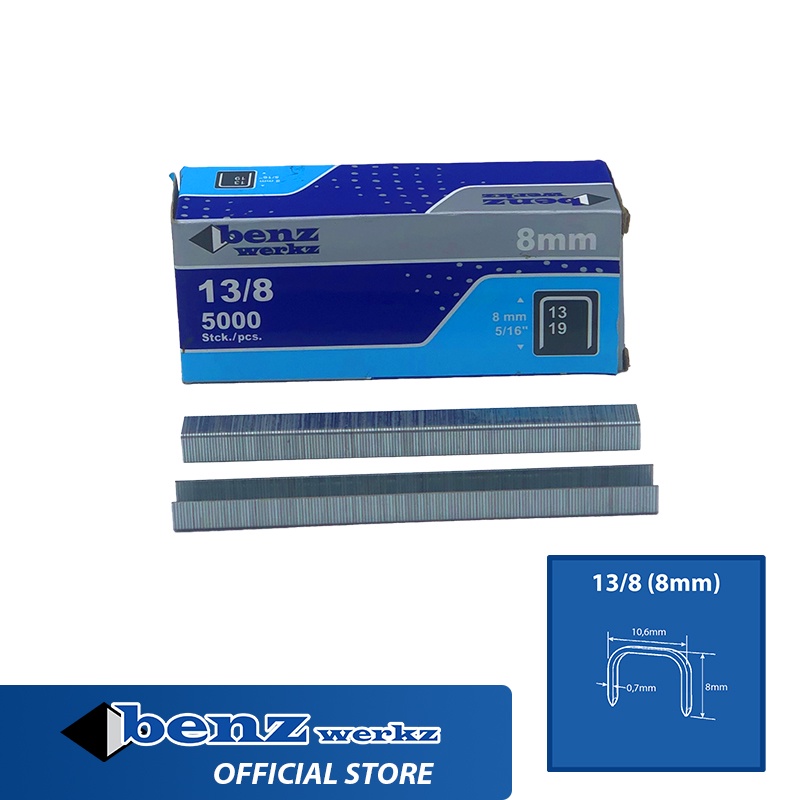 PROMO !!! isi staples tembak R23 13/8 isi 5000pcs untuk staples jok motor mebel sofa bingkai - Stapler tacker hekter gun refill 13mm 8mm