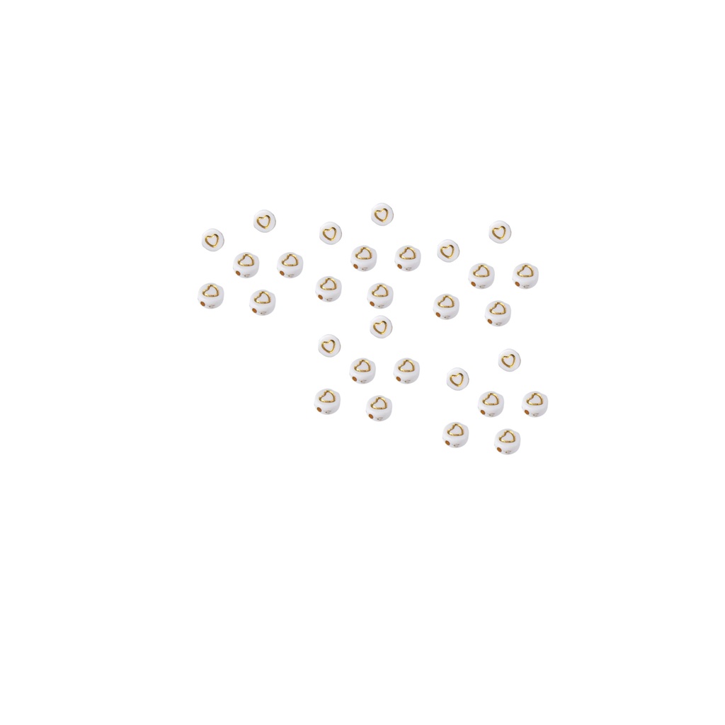 R-FLOWER 500 Pcs 7x4mm Manik-Manik Akrilik Putih Handmade Kalung Gelang Bulat Rata Pony Bead