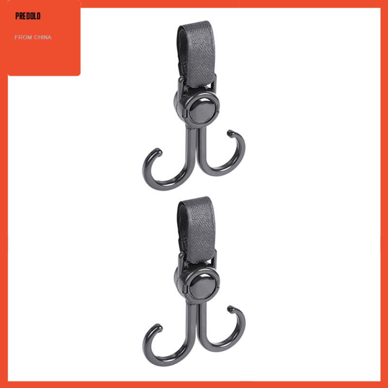 [Predolo] 2pcs Hooks Rotatable Hanger Untuk Tas Belanjaan Sepeda Asrama