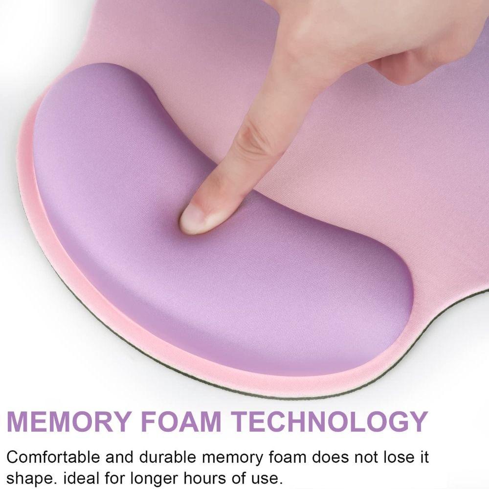 Populer Mouse Pad Pink Purple Ergonomic Gel Mice Pad Untuk Mengetik Dan Pereda Nyeri