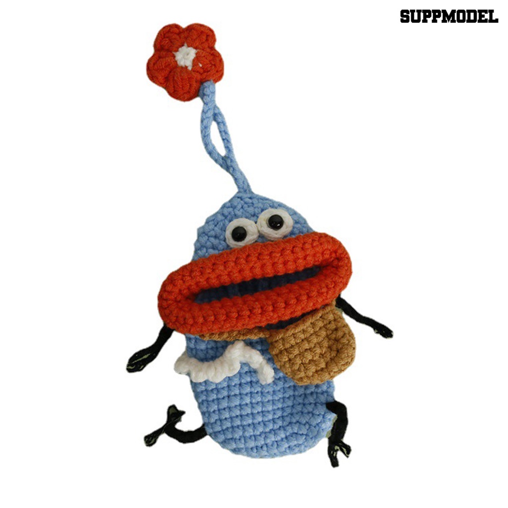 [SM] Case Kunci Kartun Sosis Mulut Rajut Tenun Tangan Anti Maling Handmade Crochet Key Fob Pelindung Kandang Perlengkapan Rumah