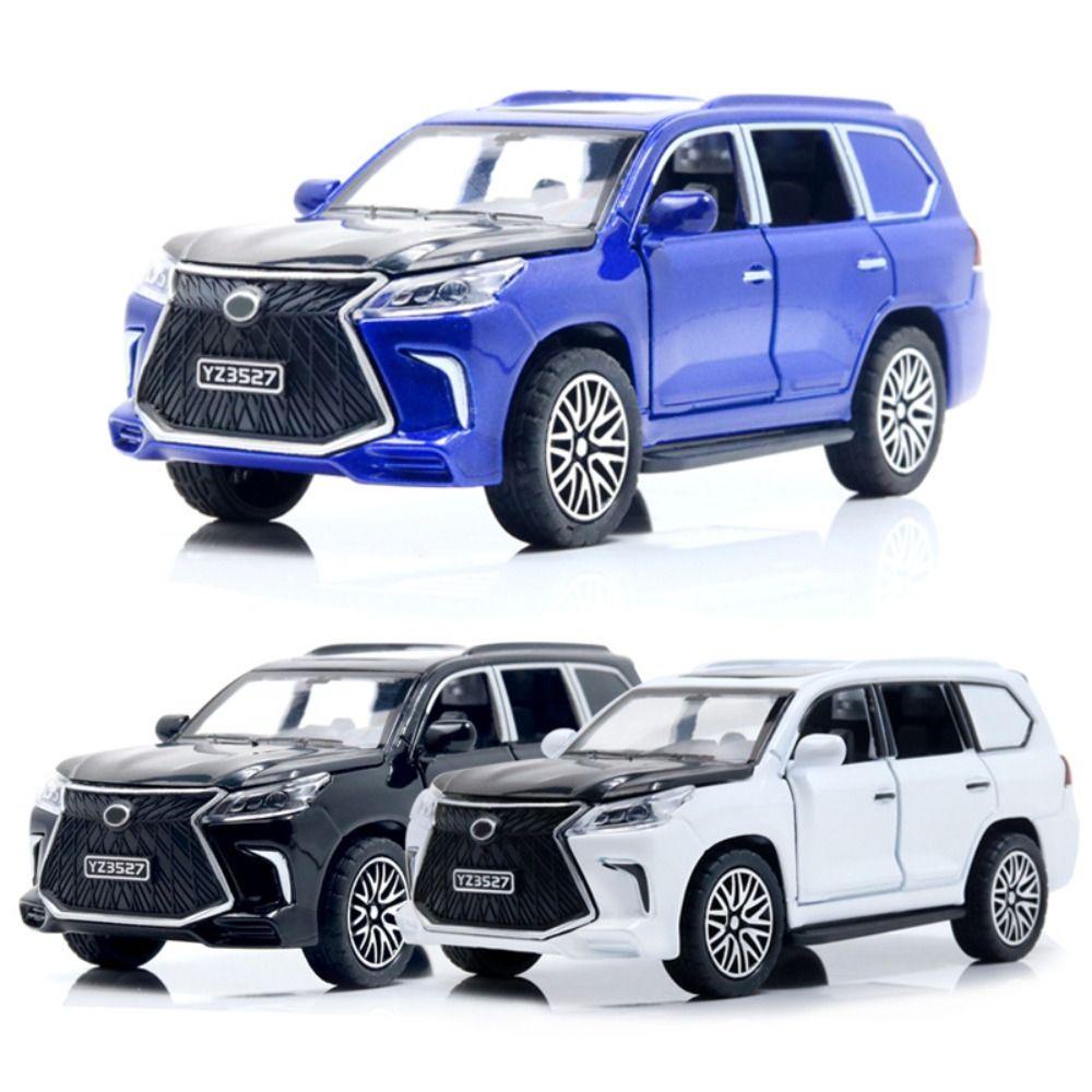 Needway Simulasi Alloy Off-road Vehicle Desktop Decoration1 /36 Lexus Lx570 Ornamen Kue Mobil Miniatur 4pintu Bisa Buka Mainan Model Mobil