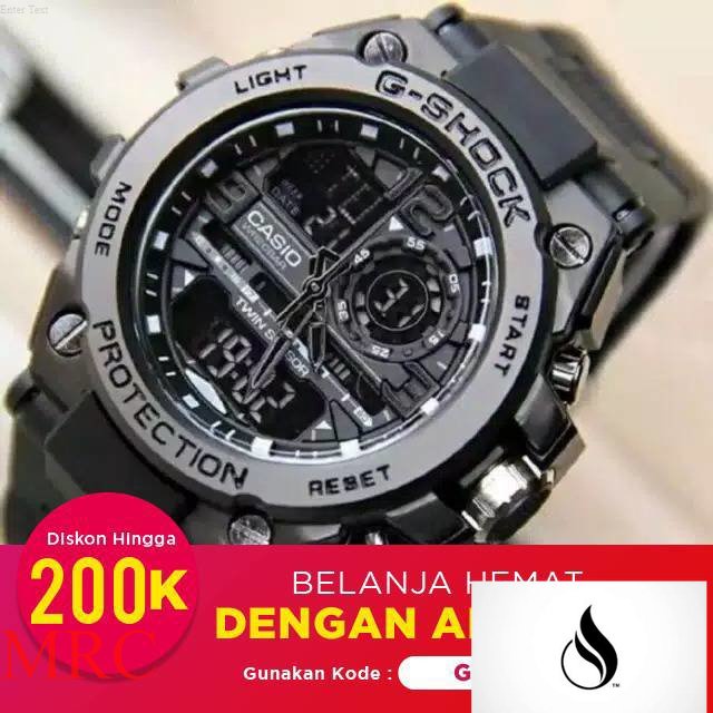 Jam Tangan Pria Sporty Casio G-Shock GST-8600 Kepala Besi Strap Warna