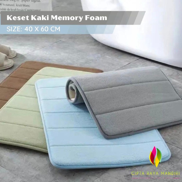 Keset Kamar Mandi Anti Slip Memory Foam Serap Air