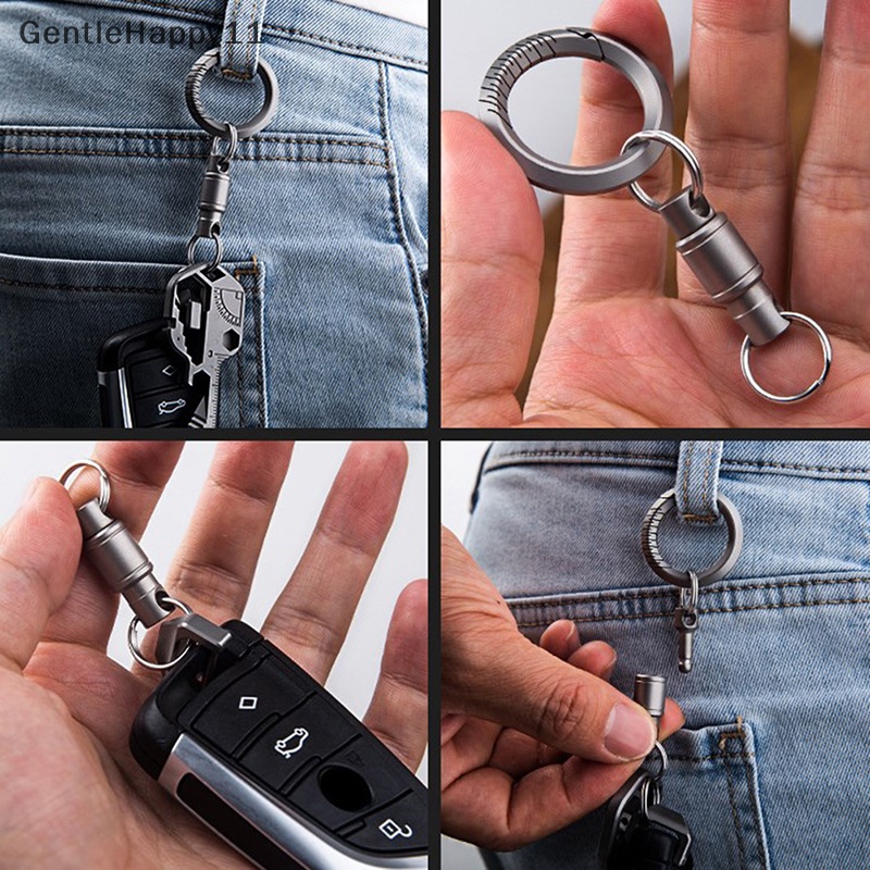 Gentlehappy Rotate Buckle Portable al Alat Outdoor Bahan Titanium Alloy Pinggang id