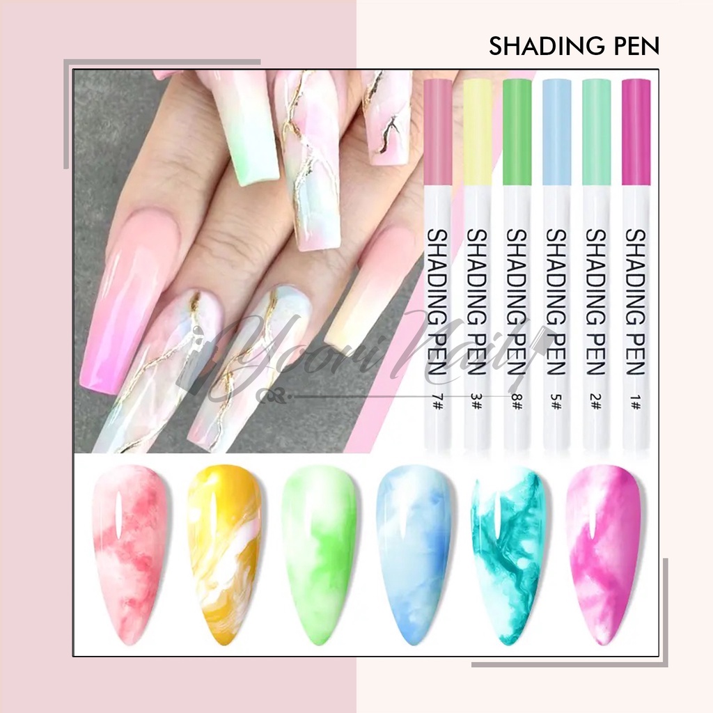 Shading pen blooming gel pen shading effect drawing nail pen