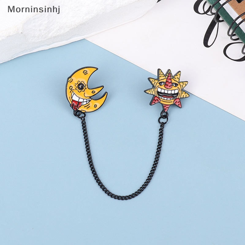 Mornin Kartun Anime Soul Eater The Sun and Moon Bros Pin Rantai Liontin Lencana Alat Peraga Cosplay Koleksi Hadiah Perhiasan Untuk Penggemar id