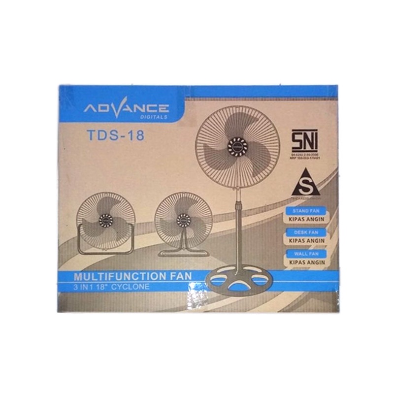 KIPAS ANGIN ADVANCE TDS 18 / Kipas Tornado / Stand Fan / Kipas besi 3 in 1 Advance TDS 18 grosir unik2