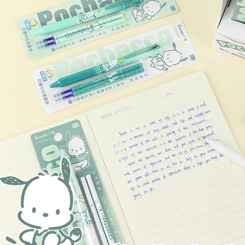 Lanfy Set Pen Thermal Erasable Kartun Stationary 0.5mm Press Gel Pen Set Untuk Pelajar